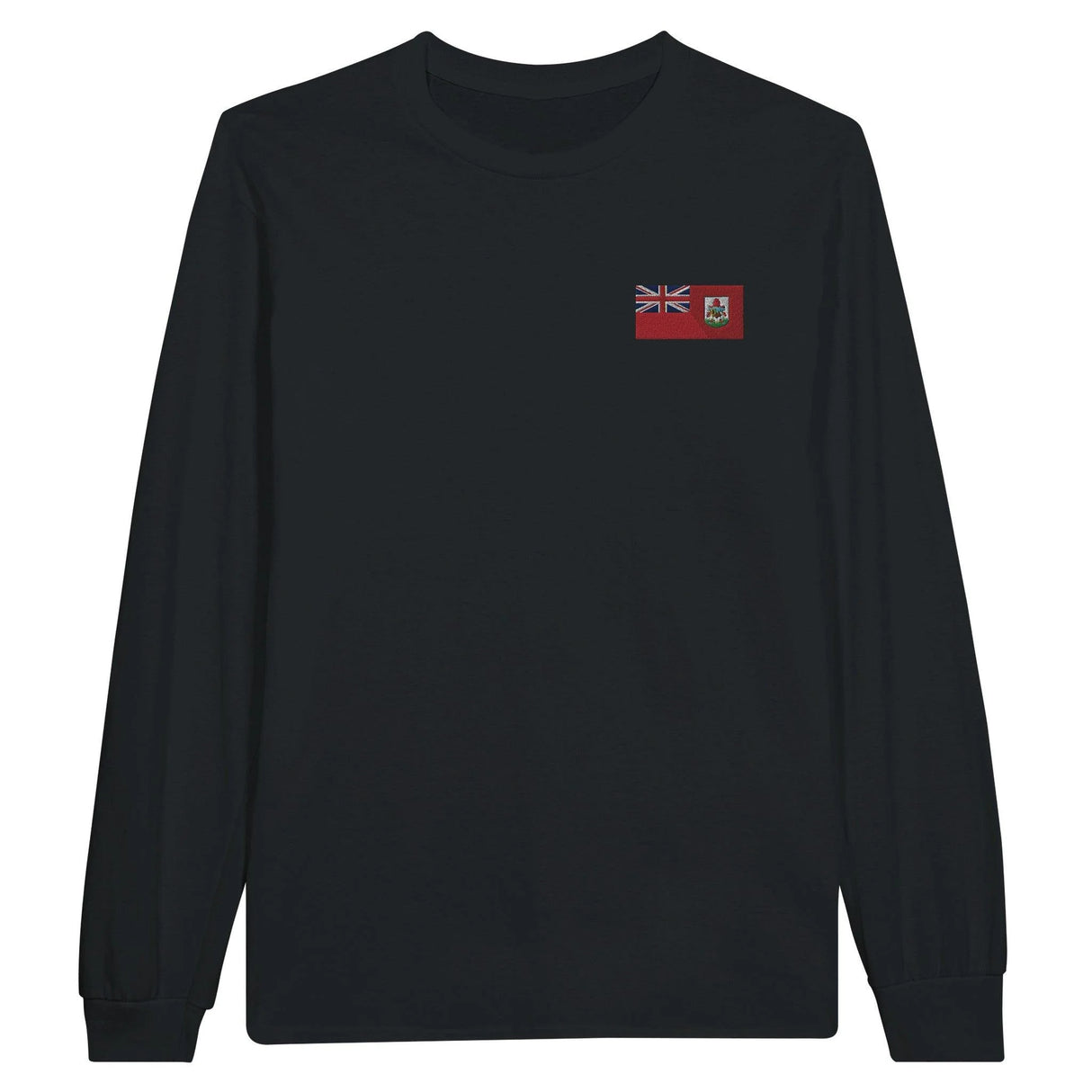 T-shirt à manches longues bermudes broderie coton mélangé