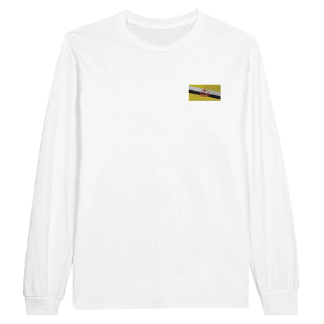 T-shirt à manches longues brunei broderie coton mélangé