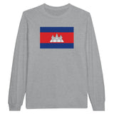 T-shirt à manches longues cambodge coton mélangé imprimé