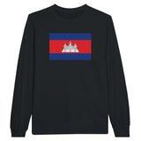 T-shirt à manches longues cambodge coton mélangé imprimé