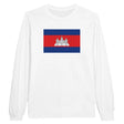 T-shirt à manches longues cambodge coton mélangé imprimé