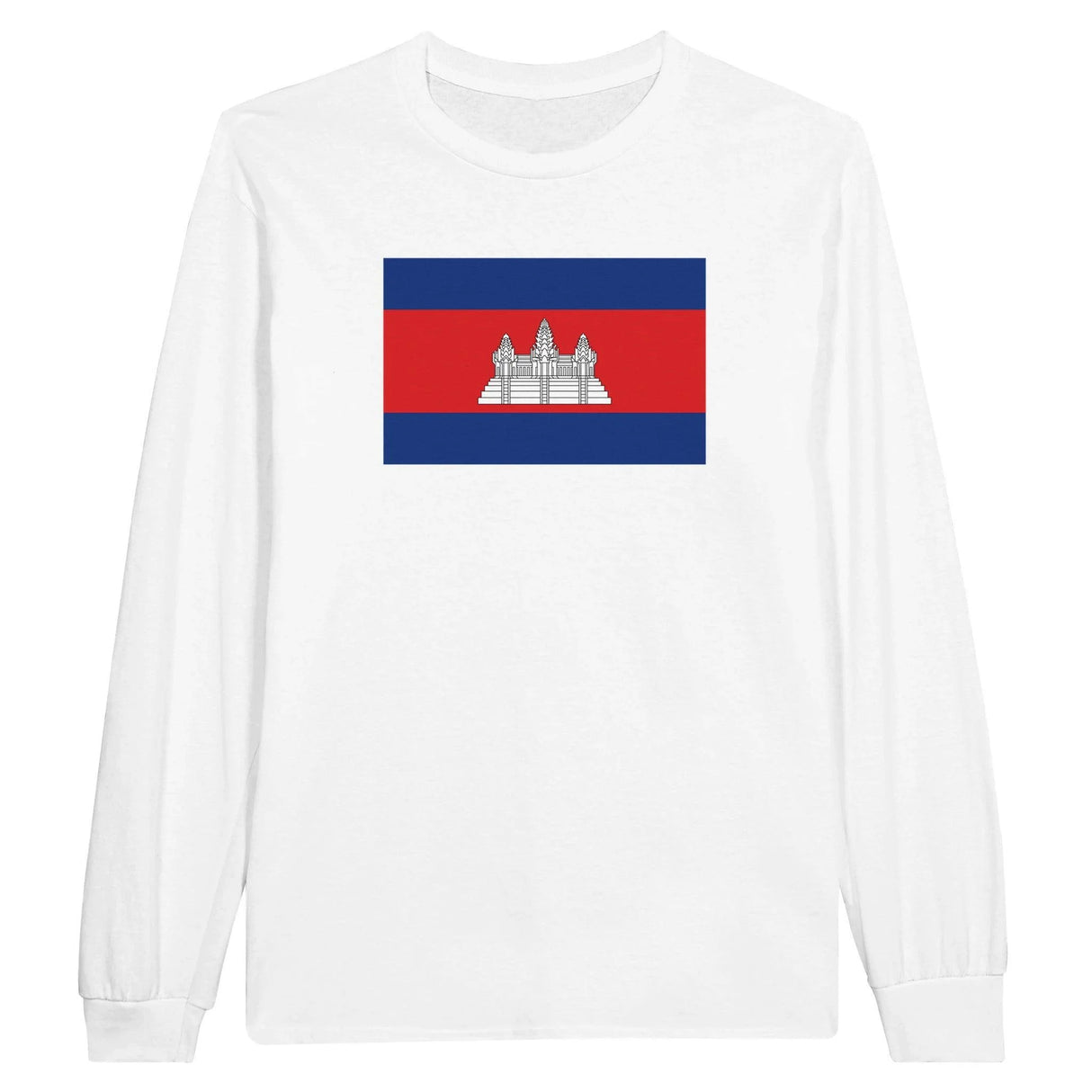 T-shirt à manches longues cambodge coton mélangé imprimé