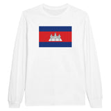 T-shirt à manches longues cambodge coton mélangé imprimé