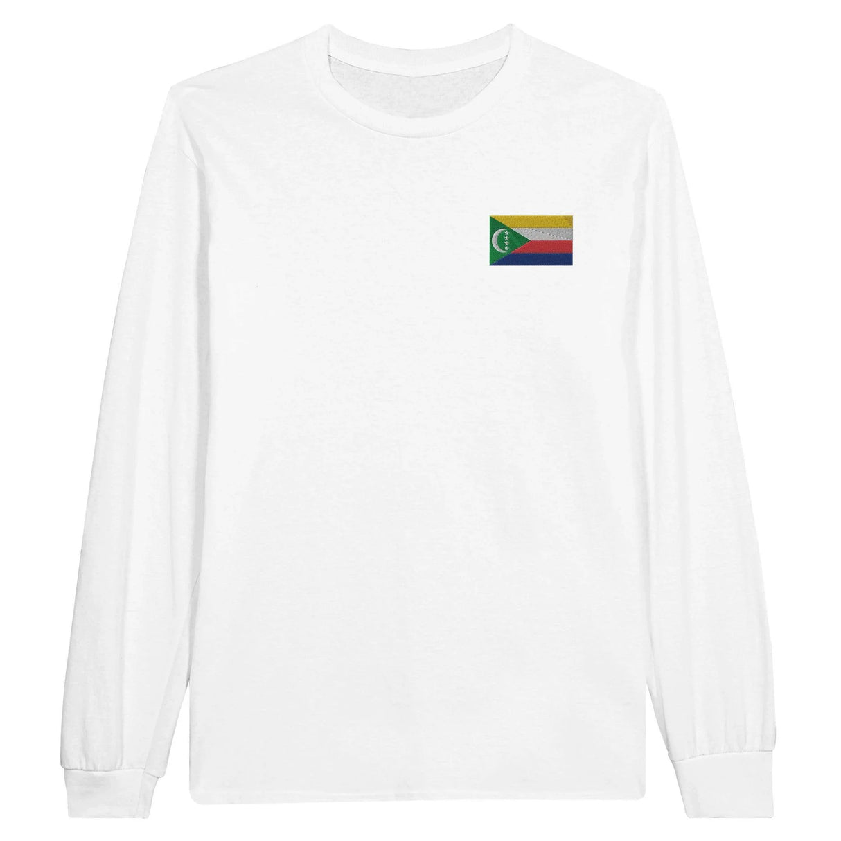 T-shirt à manches longues comores broderie coton mélangé