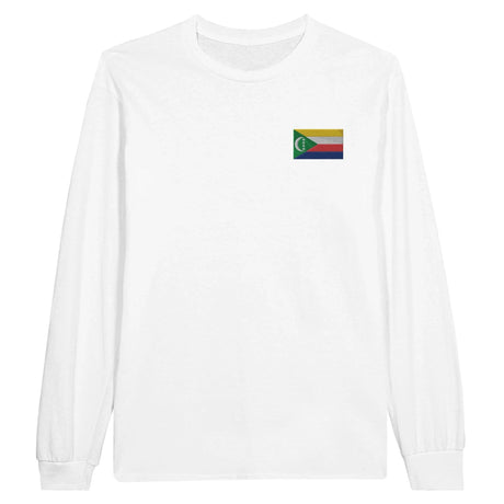 T-shirt à manches longues comores broderie coton mélangé
