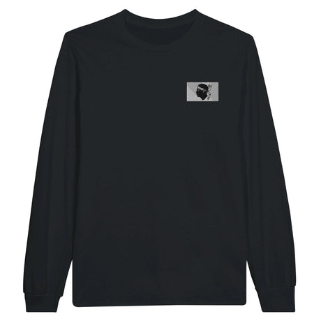 T-shirt à manches longues corse broderie coton mélangé