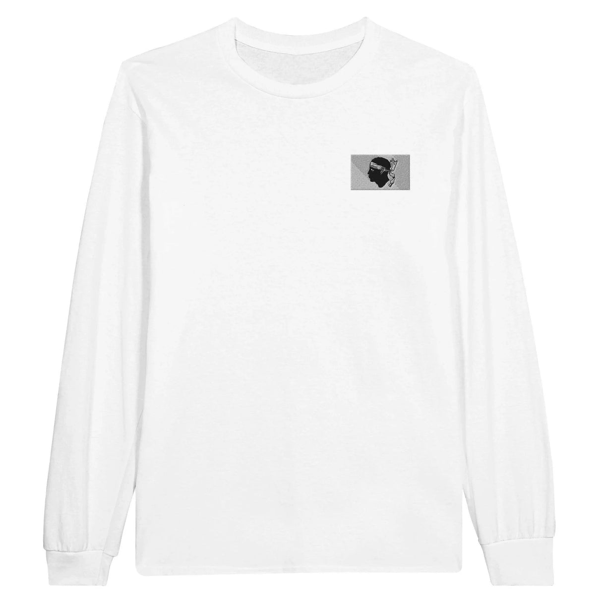 T-shirt à manches longues corse broderie coton mélangé