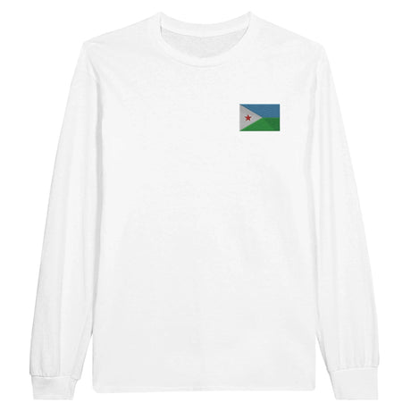 T-shirt à manches longues djibouti broderie coton doux