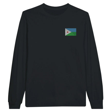 T-shirt à manches longues djibouti broderie coton doux