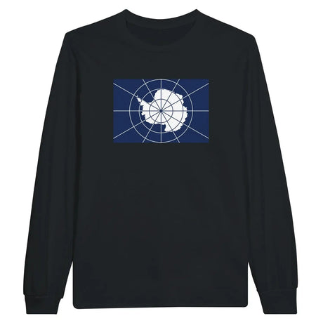 T-shirt à manches longues drapeau antarctique officiel - pixelforma