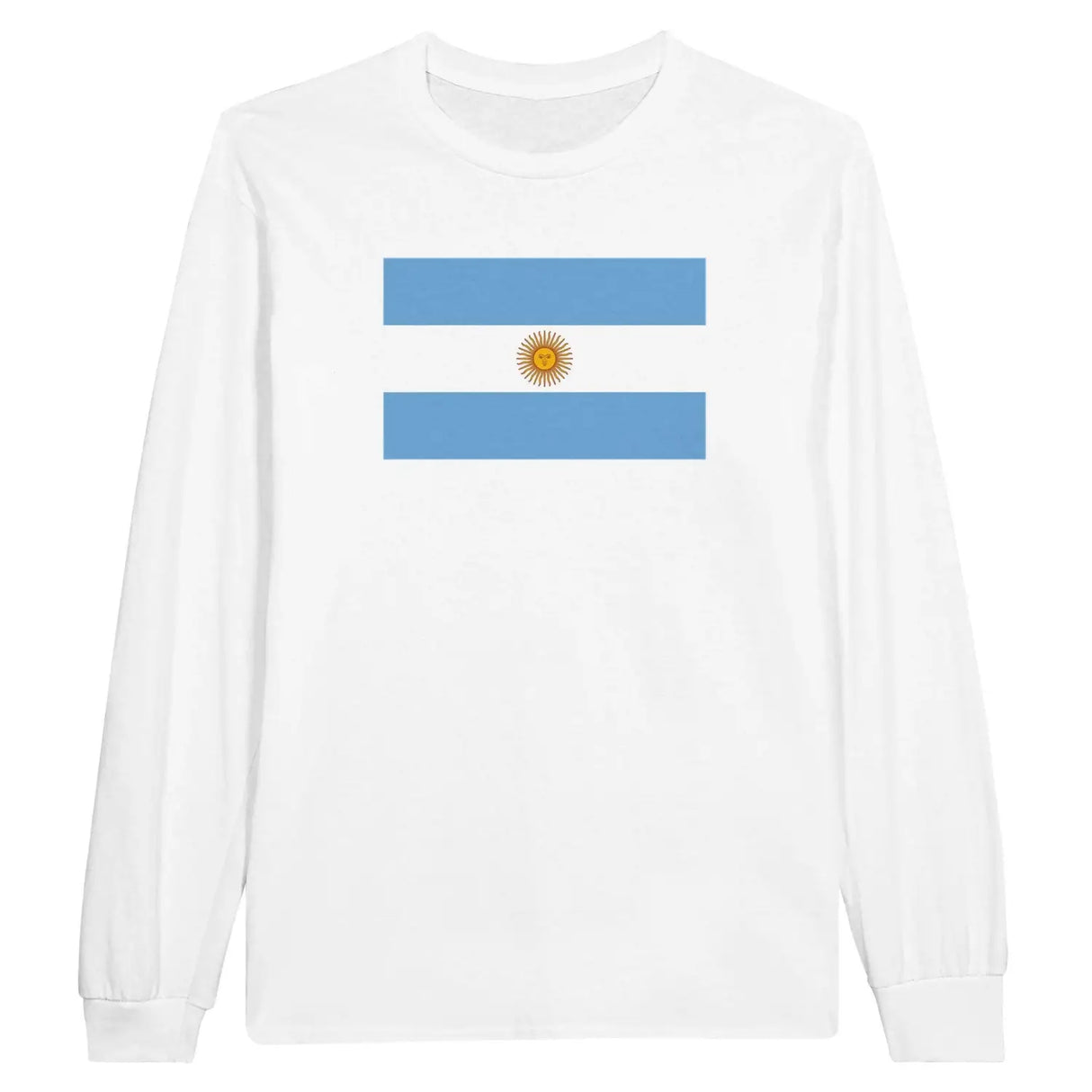 T-shirt à manches longues drapeau argentine - pixelforma