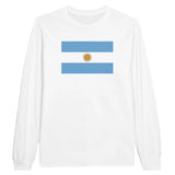 T-shirt à manches longues drapeau argentine - pixelforma