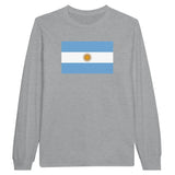 T-shirt à manches longues drapeau argentine - pixelforma