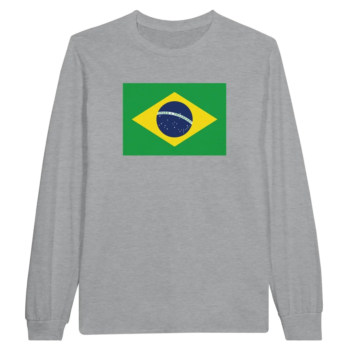 T-shirt à manches longues drapeau brésil - pixelforma