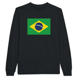 T-shirt à manches longues drapeau brésil - pixelforma