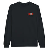T-shirt à manches longues drapeau canada en broderie - pixelformaflag