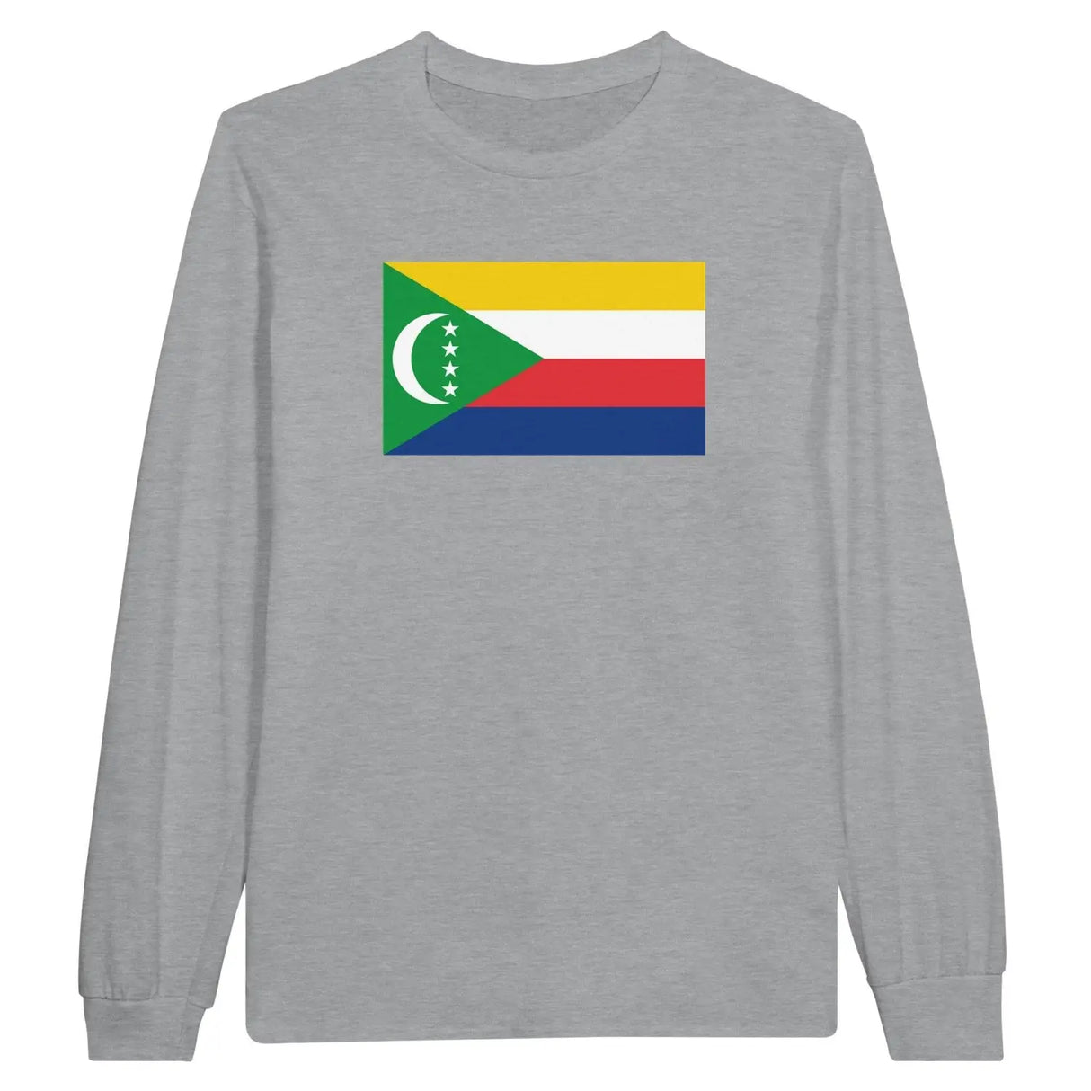 T-shirt à manches longues drapeau comores - pixelforma