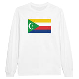 T-shirt à manches longues drapeau comores - pixelforma
