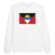 T-shirt à manches longues drapeau d’antigua-et-barbuda coton