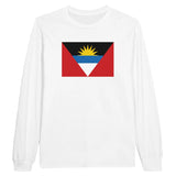 T-shirt à manches longues drapeau d’antigua-et-barbuda coton