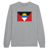 T-shirt à manches longues drapeau d’antigua-et-barbuda coton