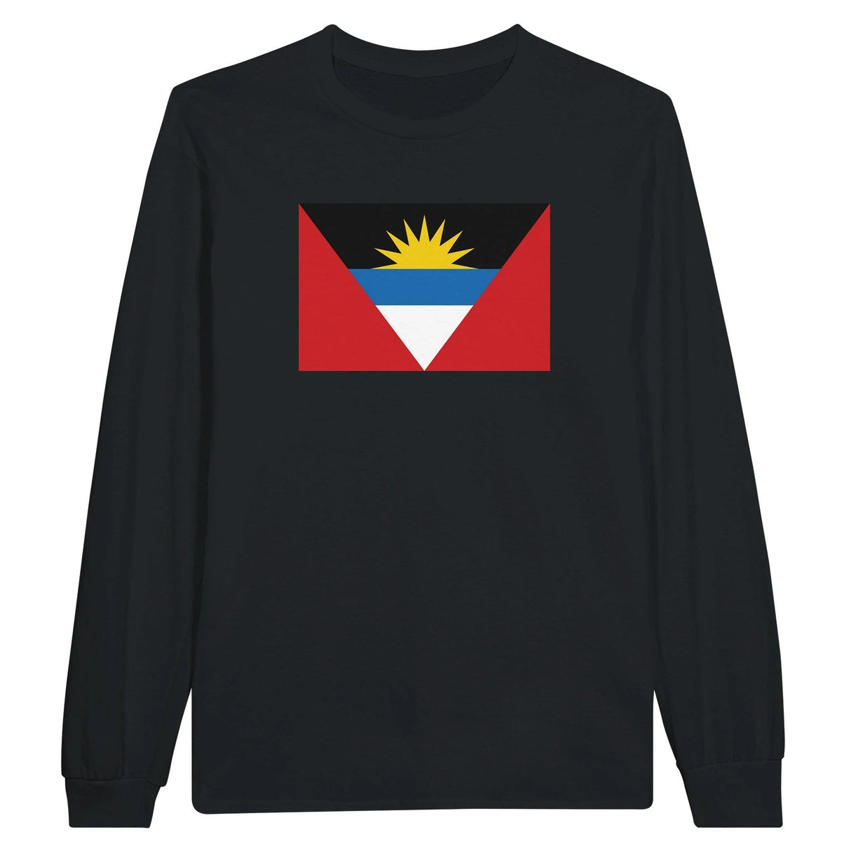 T-shirt à manches longues drapeau d’antigua-et-barbuda coton