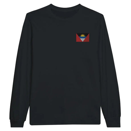 T-shirt à manches longues Drapeau d'Antigua-et-Barbuda en broderie - Pixelforma 