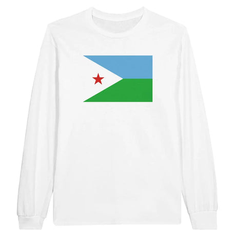 T-shirt à manches longues Drapeau de Djibouti - Pixelforma 