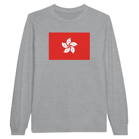 T-shirt à manches longues Drapeau de Hong Kong - Pixelforma 