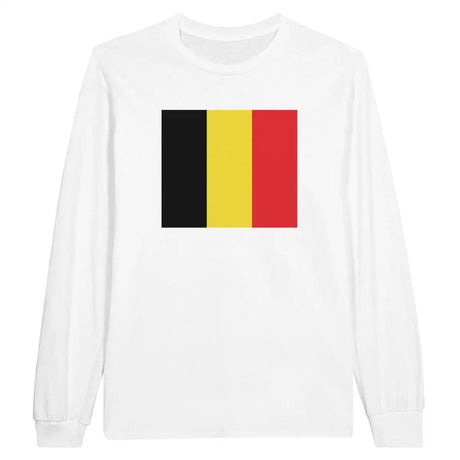 T-shirt à manches longues Drapeau de la Belgique - Pixelforma 