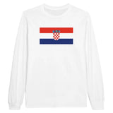 T-shirt à manches longues Drapeau de la Croatie - Pixelforma 