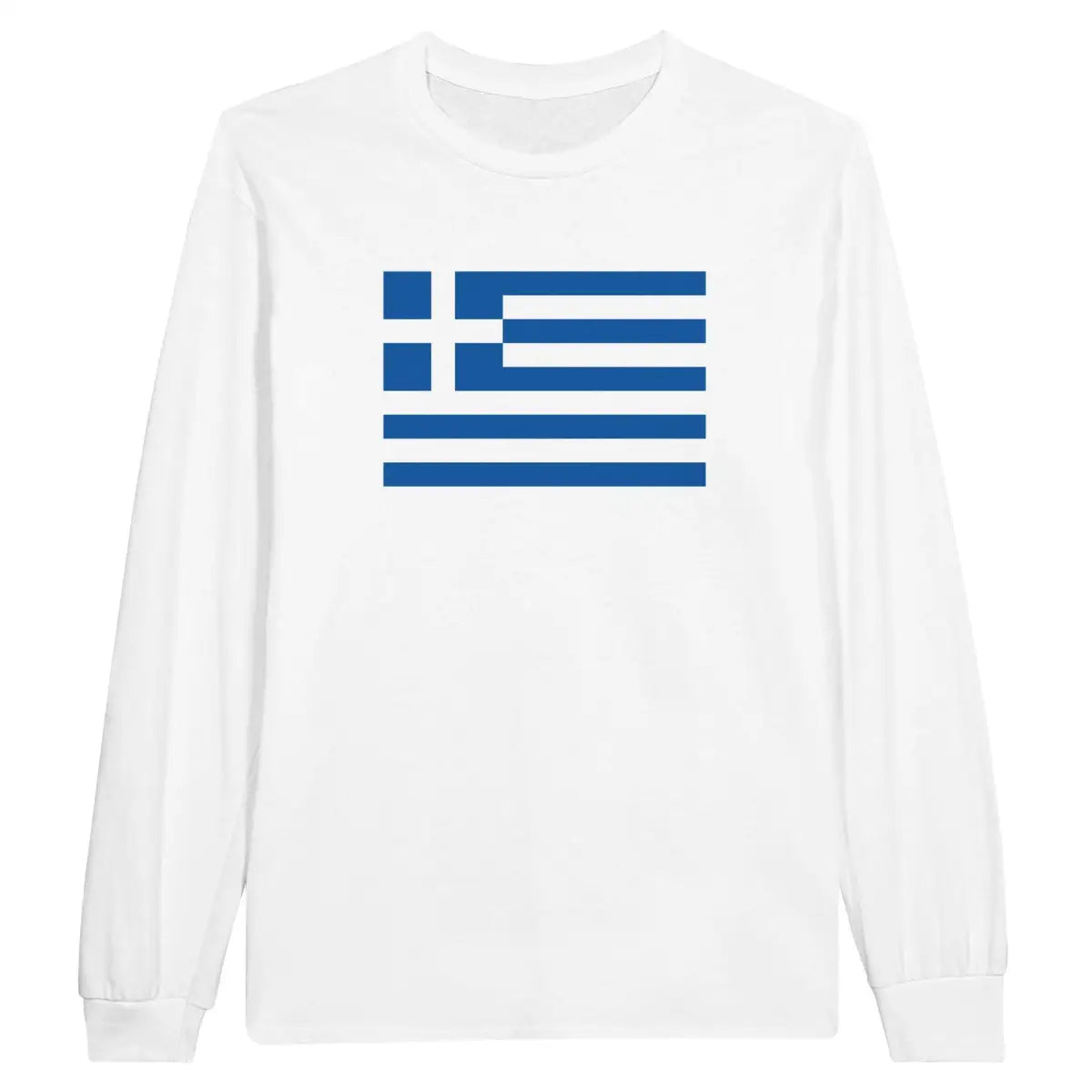 T-shirt à manches longues Drapeau de la Grèce - Pixelforma 