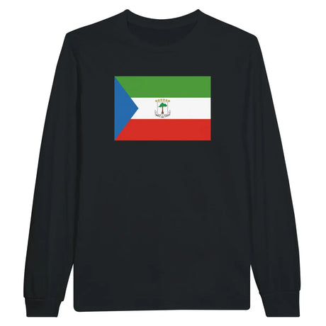 T-shirt à manches longues Drapeau de la Guinée équatoriale - Pixelforma 