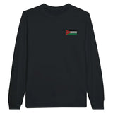 T-shirt à manches longues Drapeau de la Jordanie en broderie - Pixelforma 