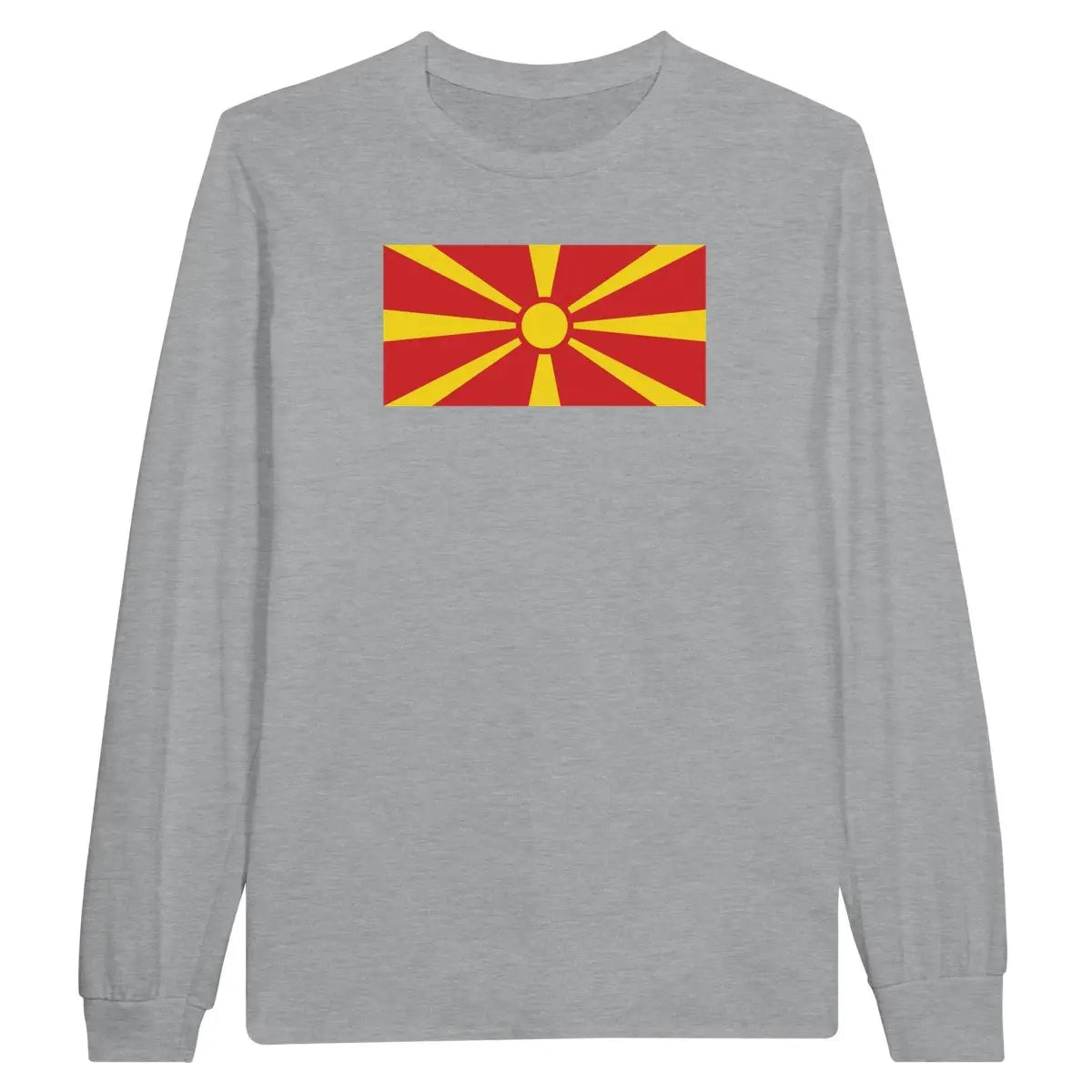 T-shirt à manches longues Drapeau de la Macédoine du Nord - Pixelforma 