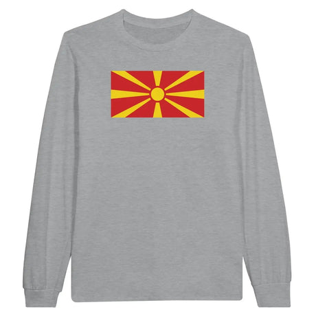 T-shirt à manches longues Drapeau de la Macédoine du Nord - Pixelforma 