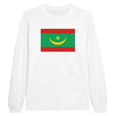 T-shirt à manches longues Drapeau de la Mauritanie - Pixelforma 