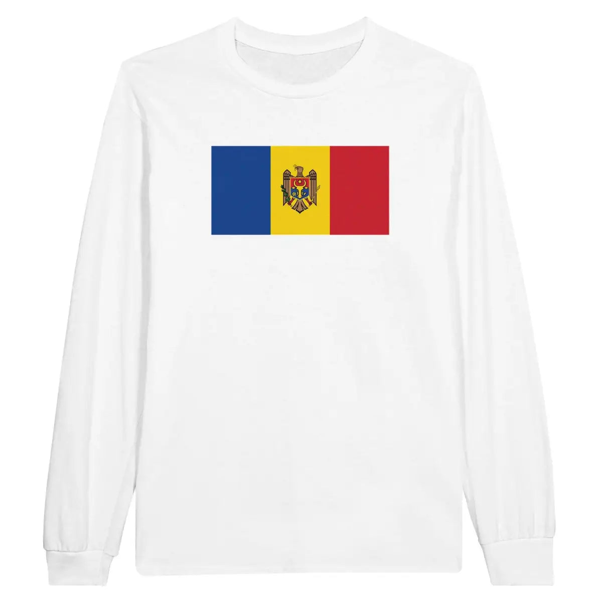 T-shirt à manches longues Drapeau de la Moldavie - Pixelforma 