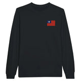 T-shirt à manches longues Drapeau de la République de Chine en broderie - Pixelforma 