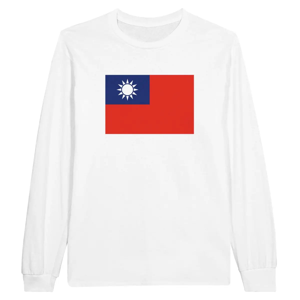 T-shirt à manches longues Drapeau de la République de Chine - Pixelforma 