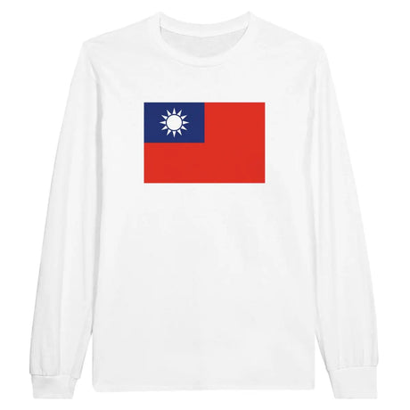 T-shirt à manches longues Drapeau de la République de Chine - Pixelforma 