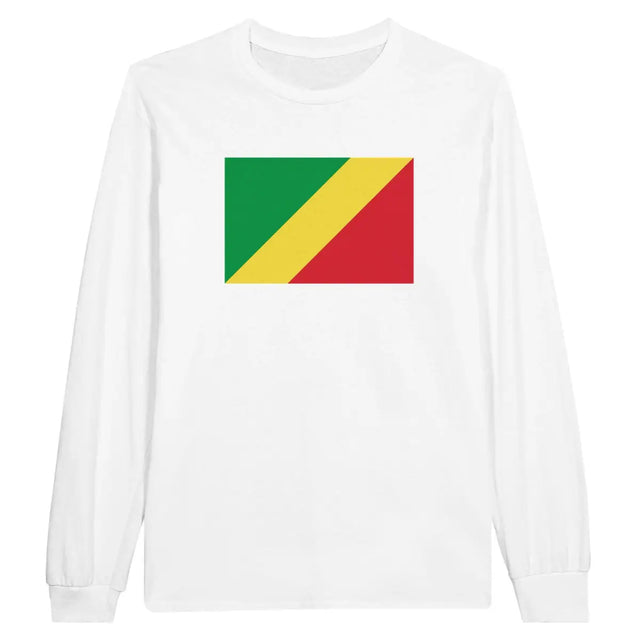 T-shirt à manches longues Drapeau de la république du Congo - Pixelforma 