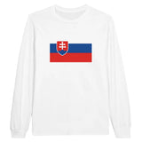 T-shirt à manches longues Drapeau de la Slovaquie - Pixelforma 