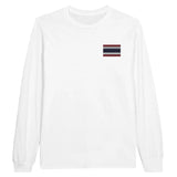 T-shirt à manches longues Drapeau de la Thaïlande en broderie - Pixelforma 