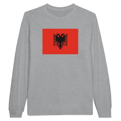 T-shirt à manches longues Drapeau de l'Albanie - Pixelforma 