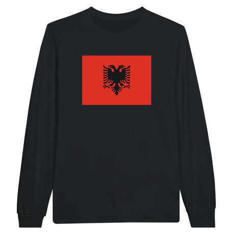 T-shirt à manches longues Drapeau de l'Albanie - Pixelforma 