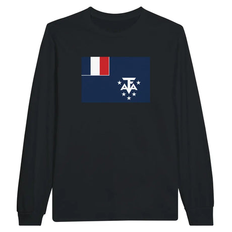 T-shirt à manches longues Drapeau de l'Antarctique française - Pixelforma 