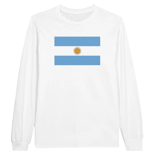 T-shirt à manches longues Drapeau de l'Argentine - Pixelforma 