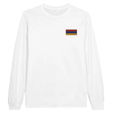 T-shirt à manches longues Drapeau de l'Arménie en broderie - Pixelforma 