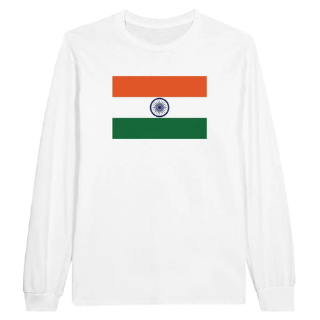 T-shirt à manches longues Drapeau de l'Inde - Pixelforma 